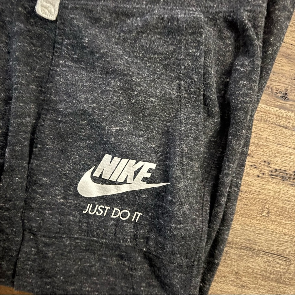 Nike Charcoal Gray Jogger Sweatpants Drawstring Logo Lounge Athletic Size Small - Picture 6 of 12